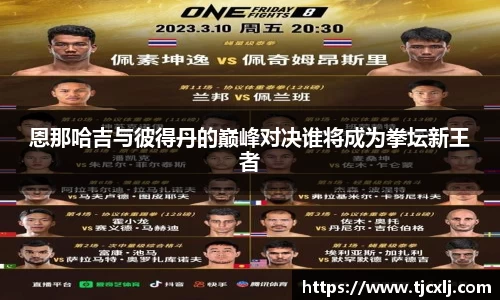 恩那哈吉与彼得丹的巅峰对决谁将成为拳坛新王者